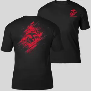 Gildan USMC Bound in Blood T-Shirt & Hoodie, Red Eagle Globe and Anchor Design, 2-Side Bold Graphic, Marine Corps Pride Patriotic Military Apparel for Men, Gift for Marines & Veterans