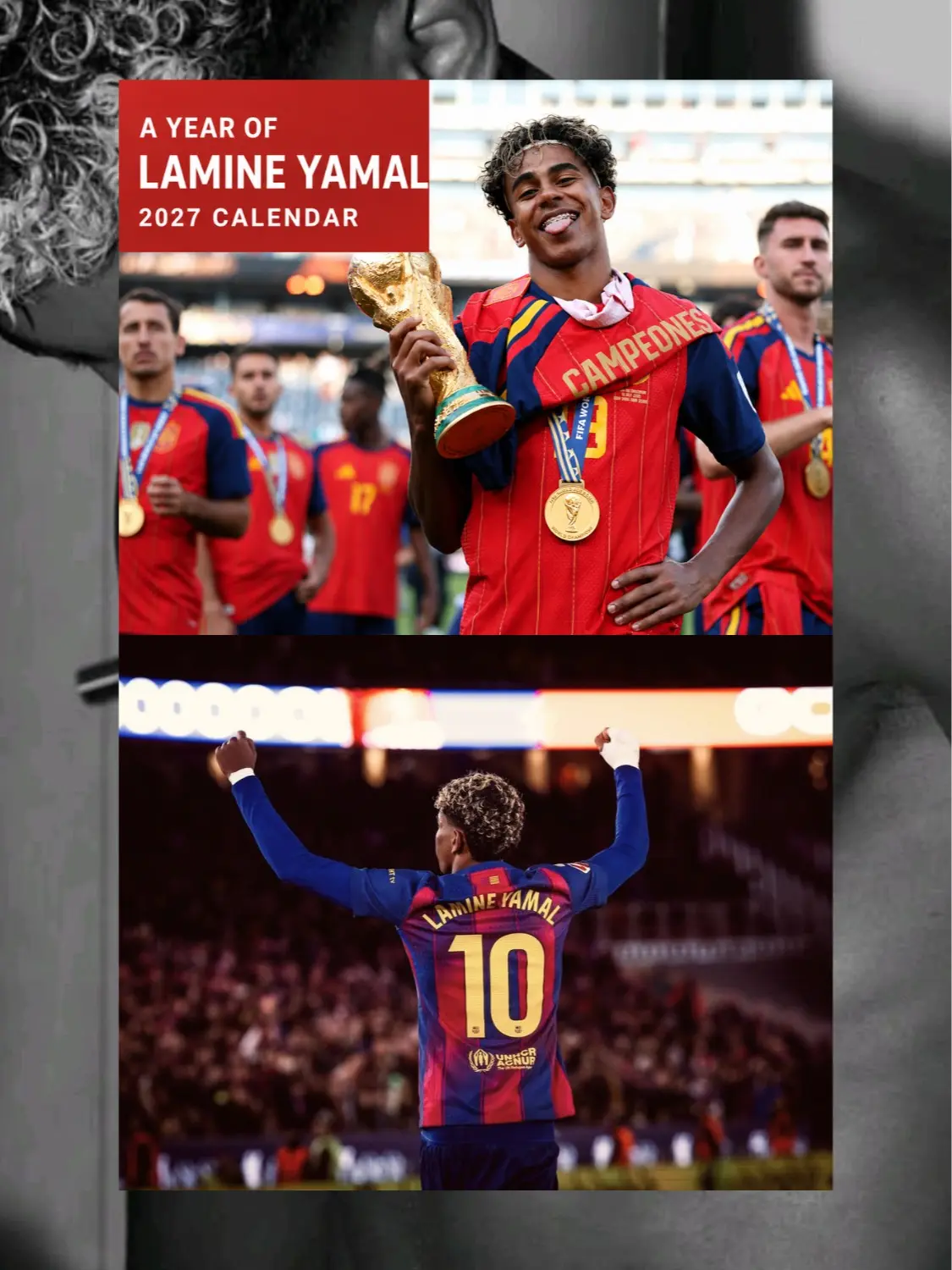 Lamine Yamal 2027 & 2026 Calendar Celebrity Wall Planner for Fans & Humor Gift New Year Holiday Planner Crunches & Prayer