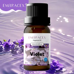 10ML Violet Essential Oil, Floral Fragrance Oil, Long-lasting Essential Oil for Diffusers, Candles, Home Care and Body Massage, Therapy, Aromatherapy