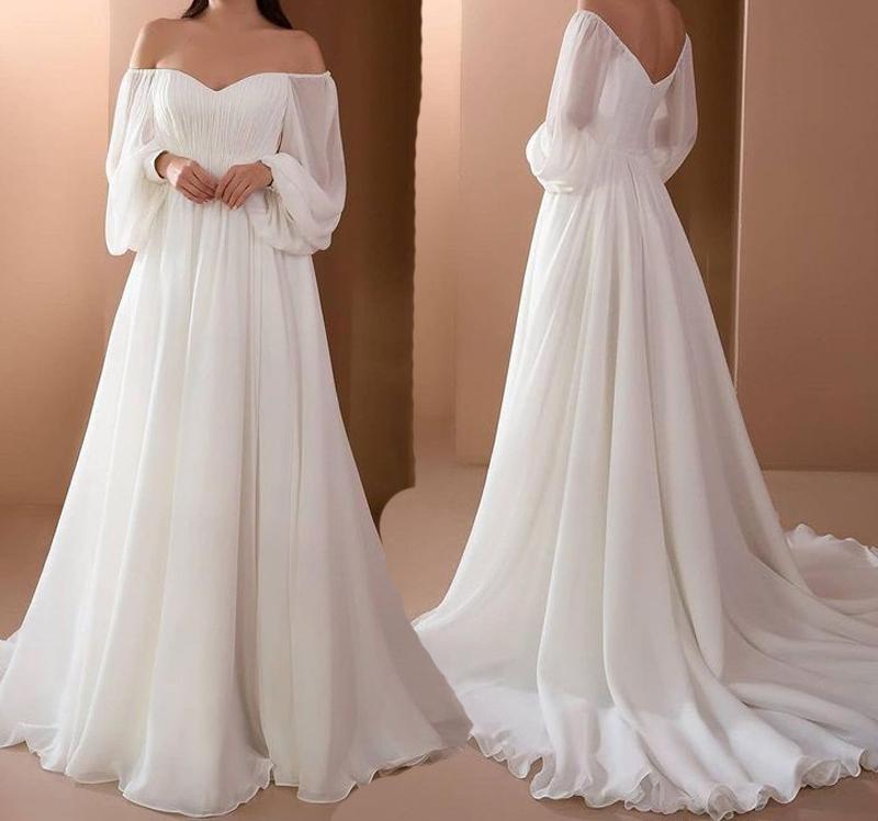 Elegant Off Shoulder Bodycon Long Dress