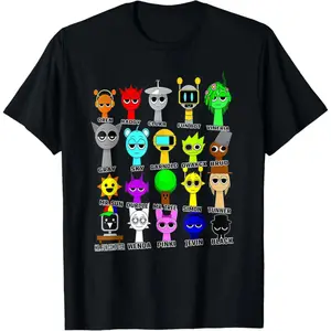 🎉[Graphic Tee]Sprunki Funny Toys Graphic T-Shirt for Boys & Girls – Cartoon Print Tee, Birthday Party Outfit, Cute Kids Shirt, Trendy Printed Tee, Summer Casual Top, Playful Fun Style, Gift for Kids, Unisex Cartoon Birthday Shirt, Birthday Present