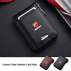 New Car Logo Wallet Credit Photo Card Purse Mini Small Wallet for Ducati Monster Panigale 748 749 1098 1199 999 1299 1198 848 S Car Key Holder