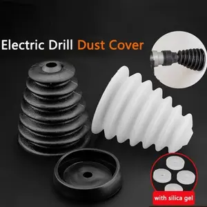 Electric Drill Dust Cover Rubber Impact Hammer Drill Dust Collector Dustproof Device Power Tool Accessories With 4 Rubber Band