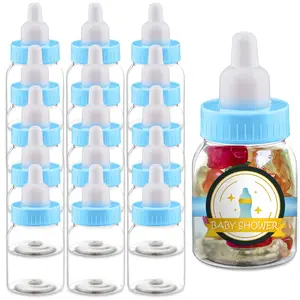 MT Products Blue Baby Bottles for Baby Shower - 3.5" Party Favor - Pack of 48