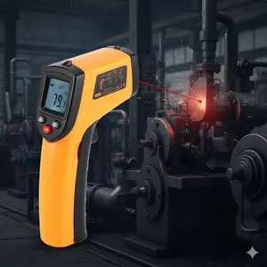 Industrial Portable Laser Thermometer Gun Digital Cooking Thermometer - Instant Read High Precision for Kitchen Baking BBQ Auto Repair Engine Electrical Maintenance Tool Fast Accurate Measurement