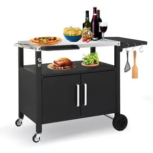 [TOP RATED - FLASH SALE] ROVSUN 44.5" Outdoor Grill Cart with Storage Cabinet