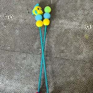 Custom crochet sticks (2 sticks per set) With Doorable topper