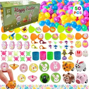 Children Easter Egg Set (includes Toys), Basket Filler, Party Favor, Toddler Gift, Egg Hunt Prize, Classroom Reward, Plastic Eggs