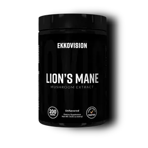 EKKO Lion’s Mane Mushroom Powder | 200 Servings | Cognitive Support | 3rd Party Tested
