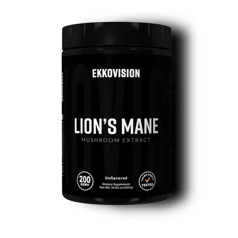 EKKO Lion’s Mane Mushroom Powder | 200 Servings | Cognitive Support | 3rd Party Tested
