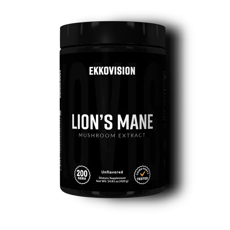 EKKO Lion’s Mane Mushroom Powder | 200 Servings | Cognitive Support | 3rd Party Tested
