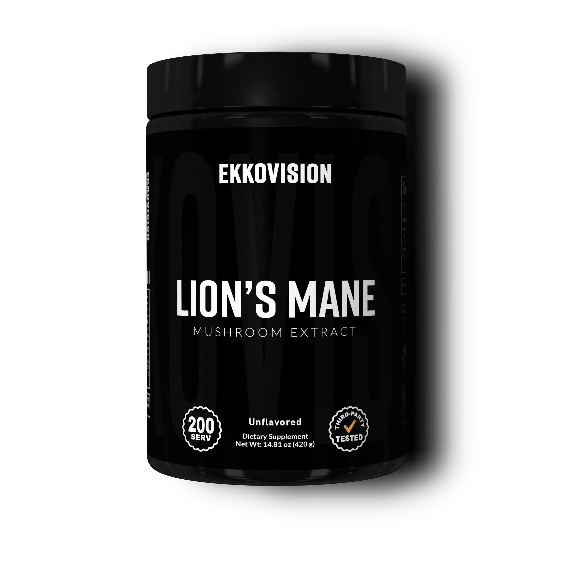 EKKO Lion’s Mane Mushroom Powder | 200 Servings | Cognitive Support | 3rd Party Tested