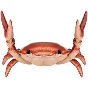 Creative Crab Pen Holder Weightlifting Crabs Pen Stand Storage Rack, Office Desktop Decoration, Pencil Holders Desk Supplies Holders and Dispensers, Desk Accessories and Workspace Organizers (Red)
