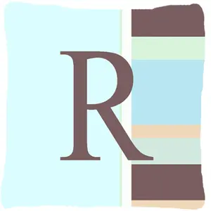 212 MAIN Letter R Initial Monogram Decorative Pillow - Heavyweight, Fade-Resistant, Blue Striped Fabric, Indoor/Outdoor Soft Textile Furnishing
