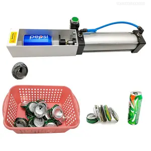 Aluminum Can Crusher, Heavy Duty Pneumatic Cylinder Soda Beer Can Crusher, Eco-Friendly Recycling Tool (Countertop Button Valve)FFSummitSupply7