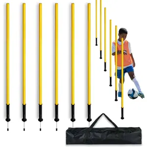 Agility  Poles Set (Rubber Base with 3.3ft/1m to 4.9ft/1.5m Poles)