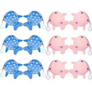 Kids Whale Shark Party Favors Plush Coin Purse Cute Keychains for Ocean Under the Sea Animal Goodie Bag Fillers