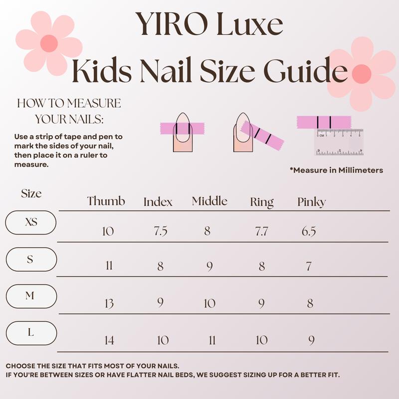YIRO Young Kids Collection(Age 3-6) -Limited X'mas/Holiday Edition Cute Nail Art Design for Children - 4 Style Set