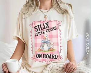 Comfort Colors® Silly Little Goose On Board T-shirt, Pregnancy Announcement Tee, Baby Reveal Shirt, Expecting Mom Sweatshirt, Mother's Day Gift