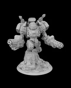 Titan Operator Cyberpunk Warfare Resin Craft 3D Miniatures - Paintable Set for DnD Tabletop Play, Home Decor Statues & Figurines, Quest Collectibles