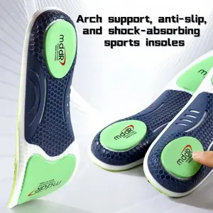 Foot arch support insoles - Inner soles for sports shoes, low arch support, high elasticity shock absorption and anti-twist performance, foot arch support, ergonomic insoles, suitable for work boots and various types of shoes.