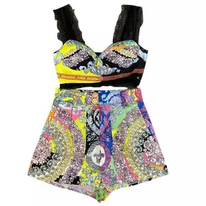 Multicolor Tribal Shorts Set