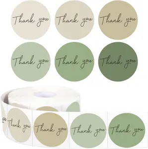 Starboling Thank You Sticker,500pcs 1.5Inch Green Thank You for Supporting My Small Business Stickers,for Supporting My Business Supplies Packing,Envelopes,Gift Wraps and Crafts（Green）