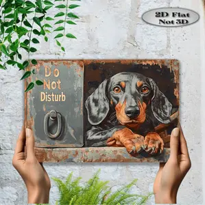 Vintage Dachshund Do Not Disturb Metal Tin Sign For Home Bar Cafe And Wall Decor