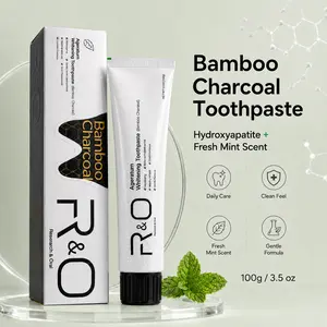 R&O Bamboo Charcoal Toothpaste with Hydroxyapatite, Mineral-Inspired Daily Oral Care, Light Mint Aroma, Surface Stain Care, Smooth Brushing Texture