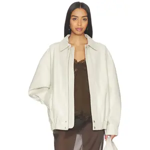 AGOLDE Aston Bomber Jacket in Buff