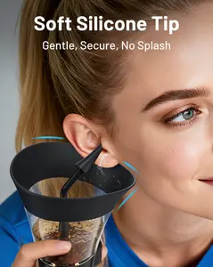 Lemove Ear Irrigation Kit — Cerumen Removal System (Aural Irrigator) for Earwax Removal, Adjustable-Flow Handheld Flush with Soft Silicone Tips & Splash Guard,  Clear Tank for Home Use