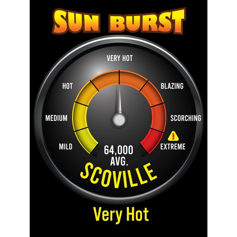 Wild Side Pepper Company Sun Burst Hot Pepper Flakes - Aji Limo, African Bird's Eye, Scotch Bonnet - 64,000 Scoville Heat Rating - Bright Citrus Fruity Heat Wild Flavor