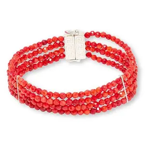 Mine Finds by Jay King Red Sea Bamboo Coral Magnetic 7-1/4" Bracelet