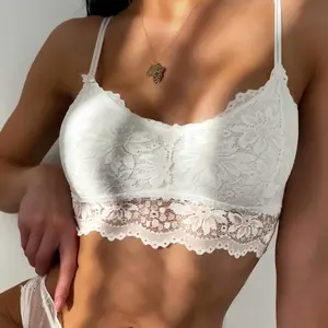 Lace Floral Design Bra with Delicate Trim and Adjustable Straps for Comfortable Wear  Womenswear Everyday
