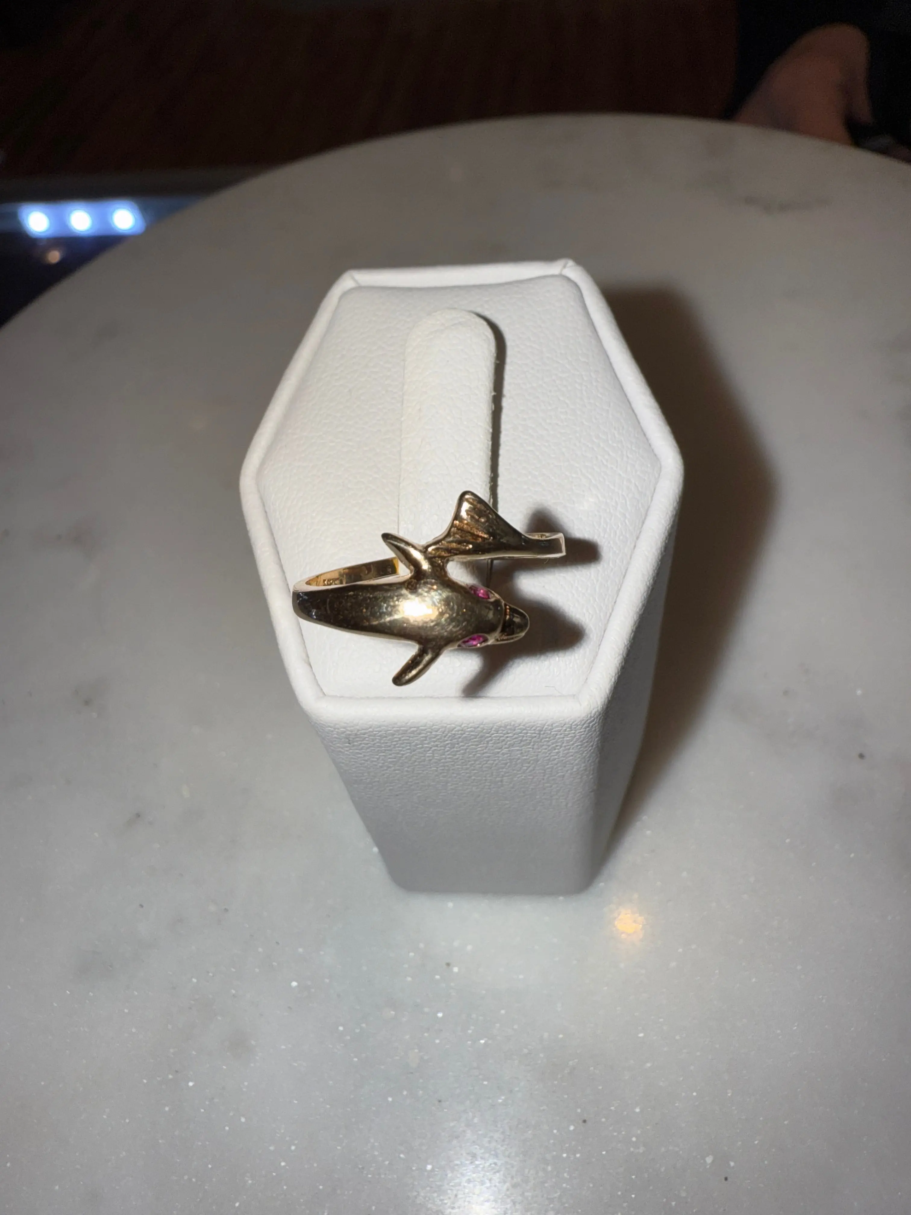14K Gold Dolphin Ring