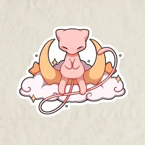 Mew Decal Sticker, Anime Decal, Vinyl waterproof sticker | Gift for Game lovers