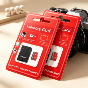 2 Pack Set Micro TF SD Cards for Surveillance Cameras, 1TB MicroSDXC Card with Adapter, Durable SD Memory Card Micro SD Card SD Card for Dash Cams Car Audio Mobile Phones PC Data Storage