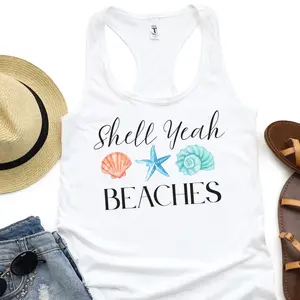Shell Yeah Beaches Graphic Tshirt, Fun Summer Graphic, Unisex Apparel, Relaxed Fit, Soft Print