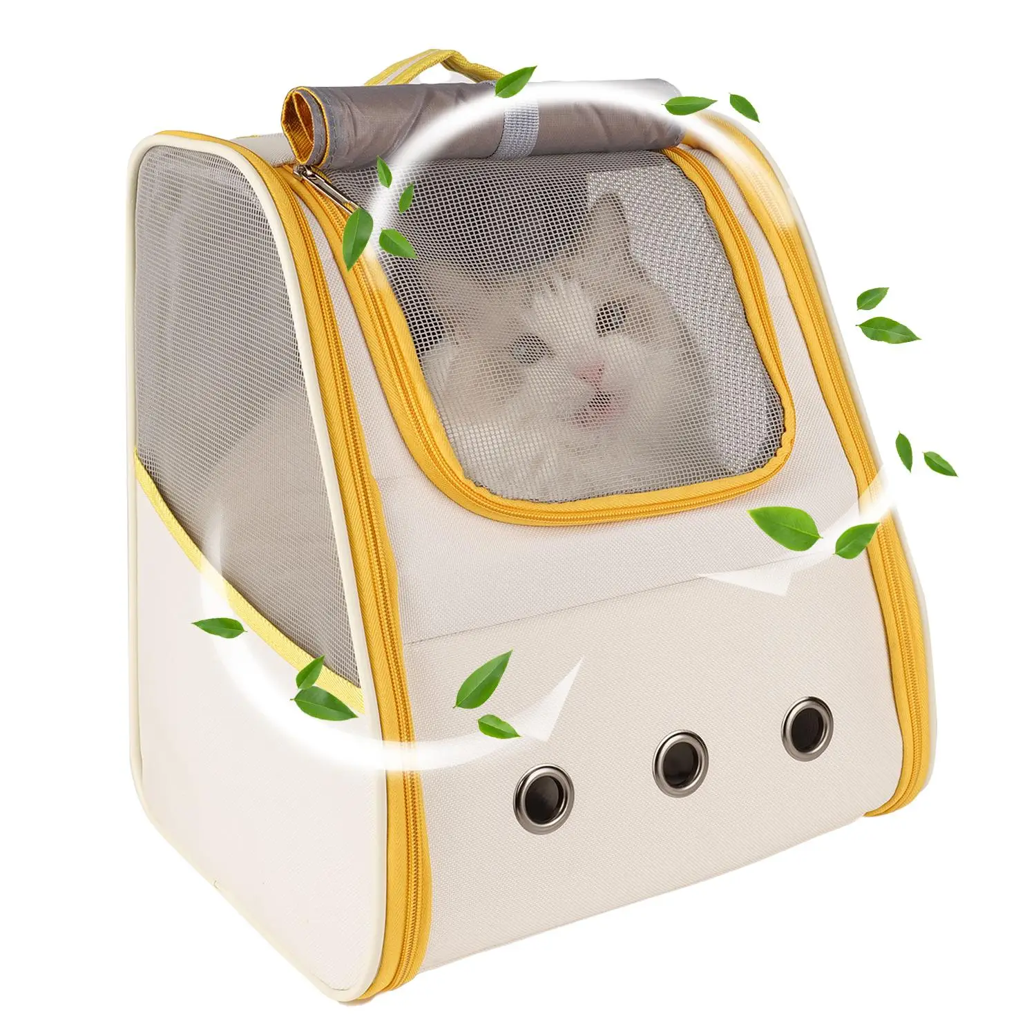 Breathable Mesh Pet Carrier Bag, Portable Pet Carrier Backpack, Pet Travel Bag For Small Medium Dog & Cat