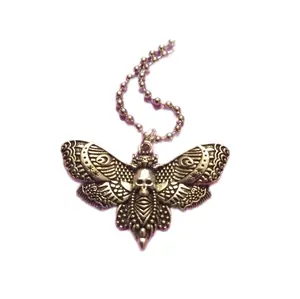 Death Hawk Moth Ball Chain Necklace