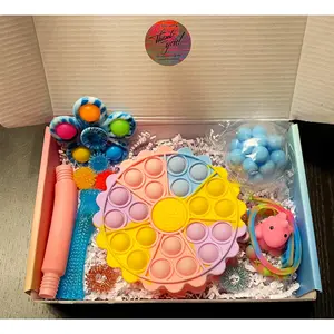 Sunflower pop it purse fidget box