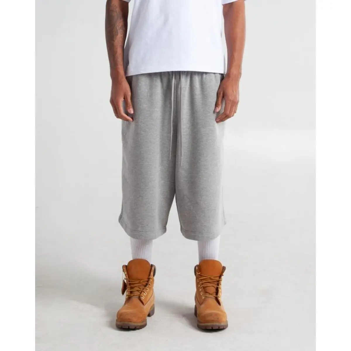 High-Street Loose-Fit 7/8-Length Drawstring Pants: Sporty, Casual, Streetwear, Trendy