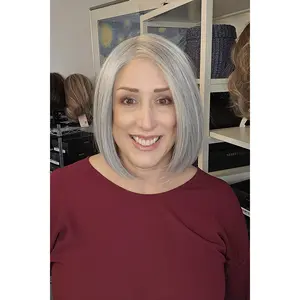 Lady Latte E Oyster Gray Mix Wig by BelleTress Heat Friendly Synthetic Wig with Extended Lace Front and Monofilament Top