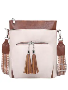 Vintage Fringe Crossbody Bag, Women's Casual Large Capacity Shoulder Bag, Wide Strap Single Shoulder Bag, Trendy Fashion Accessory, Crossbody Shoulder Handbag