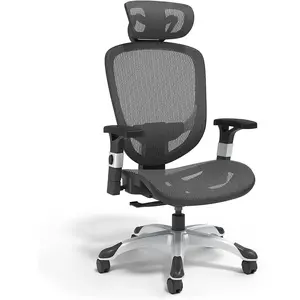 Staples Hyken Ergonomic Swivel Task Chair, Adjustable Office Chair with Breathable Mesh and Lumbar Support, Perfect for Home and Office, Black
