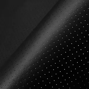 Leather Repair Patch, Breathable Perforated Self Adhesive Repair Patch, Furniture Couch  Seats Office Chairs Sofa Repair  Faux Leather Patch (Black,15.7x23.6 inch)