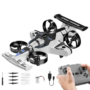Mini car and drone combo - a versatile and fantastic gift! Features include one-touch takeoff, stable hovering, racing mode, headless mode, and 360° rotation ° Air flip. It's an ideal Christmas gift or a fun birthday present!