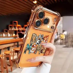 Dog Mama Leopard Paw Print Phone case for iPhone 17 Air 16 15 16e 14 13 12 11 Pro Max Plus X XS Full Body Protection Shockproof Soft Silicone Cover Mother's Day gift