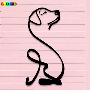 1pc Minimalist Dog Metal Wall Art, Minimalist Dog Statue Mural, Iron Craft, Perfect for Living Room, Garden, Zoo Corner Decor, Silhouette Wall Decor, Intricate Craftsmanship, Christmas Decor, Ideal Gift for Nature Lovers