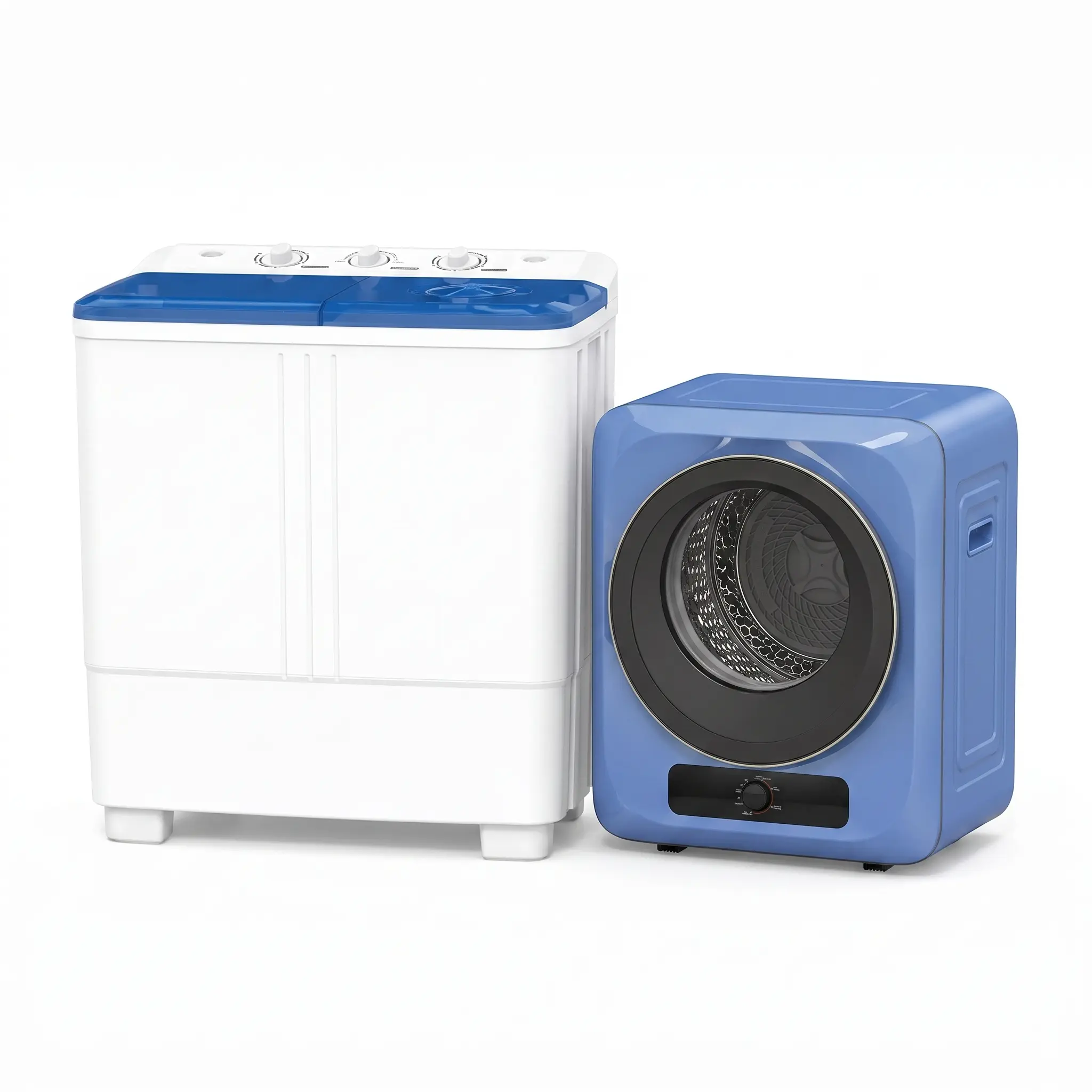 Auertech Portable Washer & Dryer Combo, 28 Lbs Twin Tub Washing Machine with 1.5 Cu.Ft Dryer, Compact Laundry Set for Apartment, RV & Dorm twintub spin